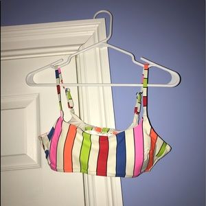 Aerie striped bikini top